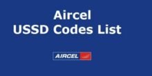 aircel ussd codes
